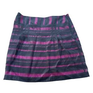 Apostrophe Women's‎ Size 12 Black & Pink A-Line Skirt Semi Sheer Black Overlay